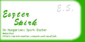 eszter spirk business card